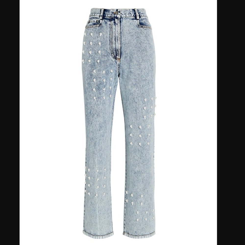 SEA Betty Pearl-Embellished Jeans